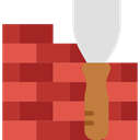 Brick, Construction And Tools, Bricks, wall, Construction, buildings, brick wall, Tools And Utensils, Home Repair, Improvement IndianRed icon