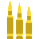 Ammo, weapons, Munition, miscellaneous, Bullets, bullet Goldenrod icon