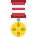 Badge, Emblem, reward, insignia, Sports And Competition, award, medal Black icon