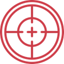 sniper, weapons, Seo And Web, Aim, Target, shooting IndianRed icon