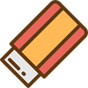 remove, Clean, erase, Eraser, education, Tools And Utensils, Edit Tools SaddleBrown icon