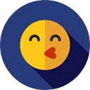 feelings, Smileys, emoticons, Emoji, kissing DarkSlateBlue icon