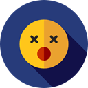 emoticons, Emoji, shocked, feelings, Smileys DarkSlateBlue icon