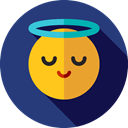 Angel, emoticons, Emoji, feelings, Smileys DarkSlateBlue icon