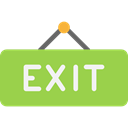 sign, Signaling, Exit YellowGreen icon