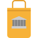museum, souvenir, Commerce And Shopping, shopping bag Goldenrod icon