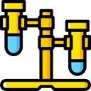 education, Chemistry, chemical, laboratory, Flasks Black icon