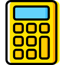 calculator, education, technology, maths, Calculating, Technological Gold icon