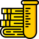 Chemistry, chemical, Test Tube, Test Tubes, science, education Gold icon