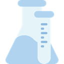 education, Chemistry, flask, chemical, laboratory, Test Tube, Flasks LightBlue icon