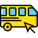 vehicle, Bus, Automobile, Public transport, transportation, transport Gold icon