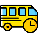 transportation, transport, vehicle, Bus, Automobile, Public transport Gold icon