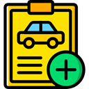 notepad, garage, Car Repair, Car, repair, transportation, diagnostic Gold icon
