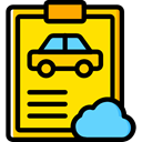 transportation, diagnostic, garage, Car Repair, notepad, Car, repair Gold icon