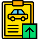 notepad, Car, repair, transportation, diagnostic, garage, Car Repair Gold icon