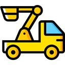 Trucks, Cranes, transport, mechanic, Crane, garage, transportation, truck Black icon