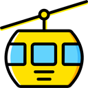 transportation, transport, Cable car, Cabin, Ski Resort, Cable Car Cabin Gold icon