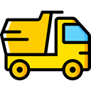 transport, vehicle, Automobile, dump truck, transportation, truck Gold icon