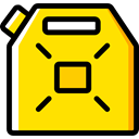 Gas, transportation, Can, transport, petrol, gasoline Gold icon