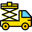 transportation, transport, trucking, lifter, Weightlifter, Cargo Truck Black icon