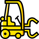 Fork, transportation, truck, transport, vehicle, lift, Forklift, Industrial, Shipping And Delivery Black icon