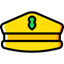 hat, clothing, Military, fashion, uniform Gold icon