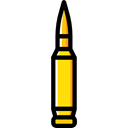 miscellaneous, bullet, Ammo, weapons, Munition Black icon