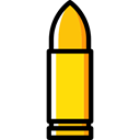 miscellaneous, bullet, Ammo, weapons, Munition Black icon