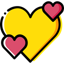 Like, shapes, Peace, lover, Heart, interface, loving, Love And Romance Gold icon