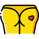 Love And Romance, Back, Butt, Body, Human Body, Back Part Gold icon