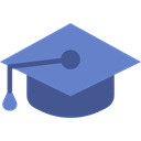 Graduate, mortarboard, Cap, education SteelBlue icon