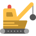 transportation, Construction, Tools And Utensils, Demolish, Demolishing, Heavy Machinery, Heavy Equipment SandyBrown icon