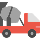 transportation, Automobile, Concrete Mixer, truck, transport, vehicle, Concrete Tomato icon