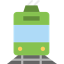 Public transport, transport, vehicle, Tram, Automobile, transportation YellowGreen icon