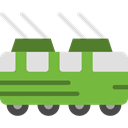 Tram, Automobile, Public transport, transportation, transport, vehicle YellowGreen icon