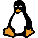 Logo, Brand, Operating system, Squares, linux Black icon
