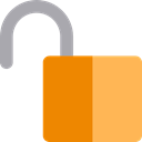 open, Lock, security, unsecure, Tools And Utensils, Unblocked DarkOrange icon