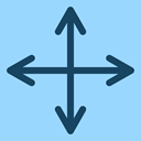 Squares, Multimedia Option, Resizing, Arrows, button, Resize, miscellaneous LightSkyBlue icon