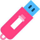 Usb, miscellaneous, technology, storage device, file storage, Data Storage, Technological DeepPink icon