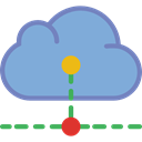 Cloud, weather, Cloudy, sky, Cloud computing, Seo And Web CornflowerBlue icon