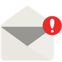 mail, Letter, notification, Email, Alert, open Gainsboro icon