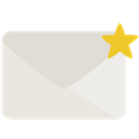 notification, Starred, Email, star, mail Gainsboro icon