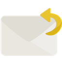 reply, notification, Email, mail, send Gainsboro icon