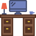 studio, Chair, desk, furniture, Furniture And Household, office, table DarkOliveGreen icon