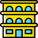 buildings, Apartment, property, Apartments, real estate, residential Gold icon