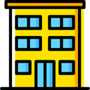 property, Apartments, real estate, residential, buildings, Apartment Gold icon