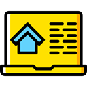 Laptop, Computer, technology, electronic, real estate, computing Gold icon