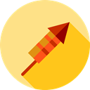 party, Rocket, Fireworks, Celebration, Birthday And Party Khaki icon