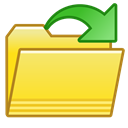 Folder, open, File Khaki icon