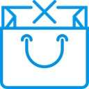 paper, delete, shopping, Bag, Shop, Container, shopping bag, paper bag, Commerce And Shopping DodgerBlue icon